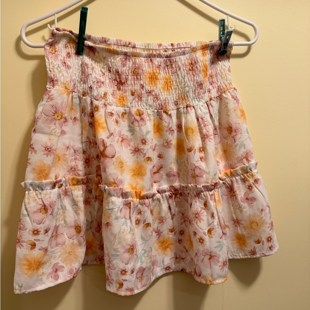 Brand New Floral Ruffle Trim Skirt